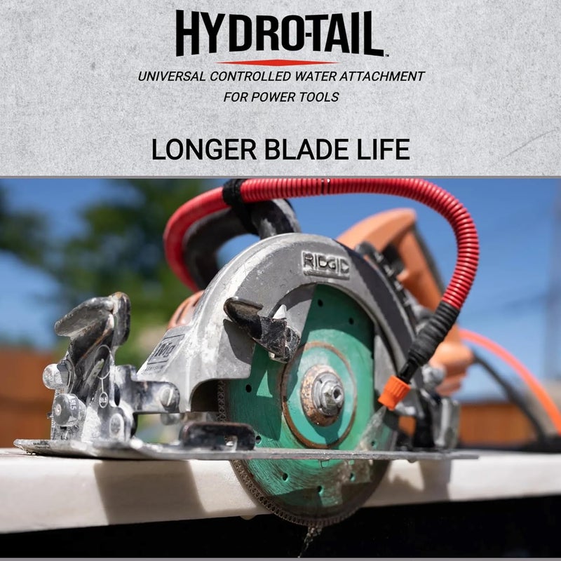 Hydro-Tail Water Dust Suppression Attachment for Power Tools – Fits Angle Grinders & Saws, Dust Control, Cooling & Jobsite Safety - Image 3